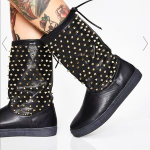 DOLLS KILL studded rainboots